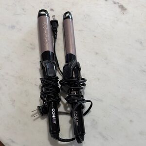 Conair Black and Silver Curling Iron Duo